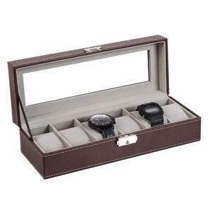 6 Slot Watch Box Display Case Organizer